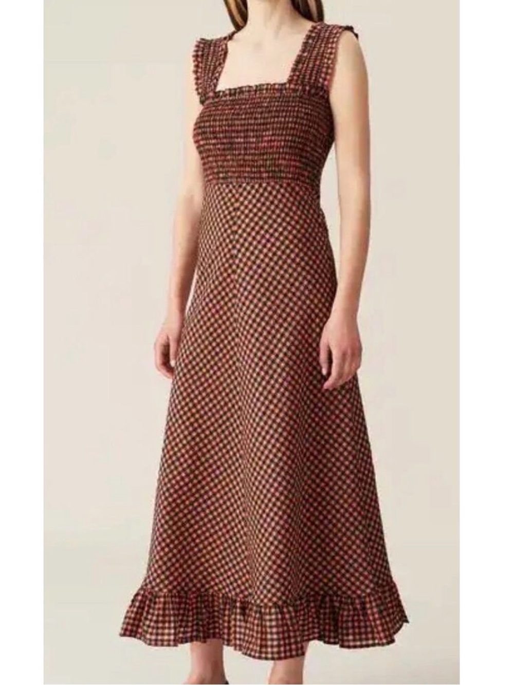 Ganni gingham dress